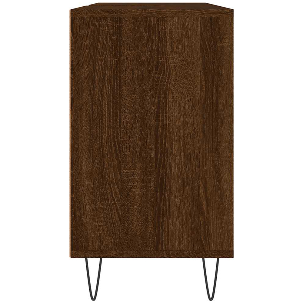 vidaXL Single Door 4 Open Shelf Brown Oak Bathroom Cabinet Image 7