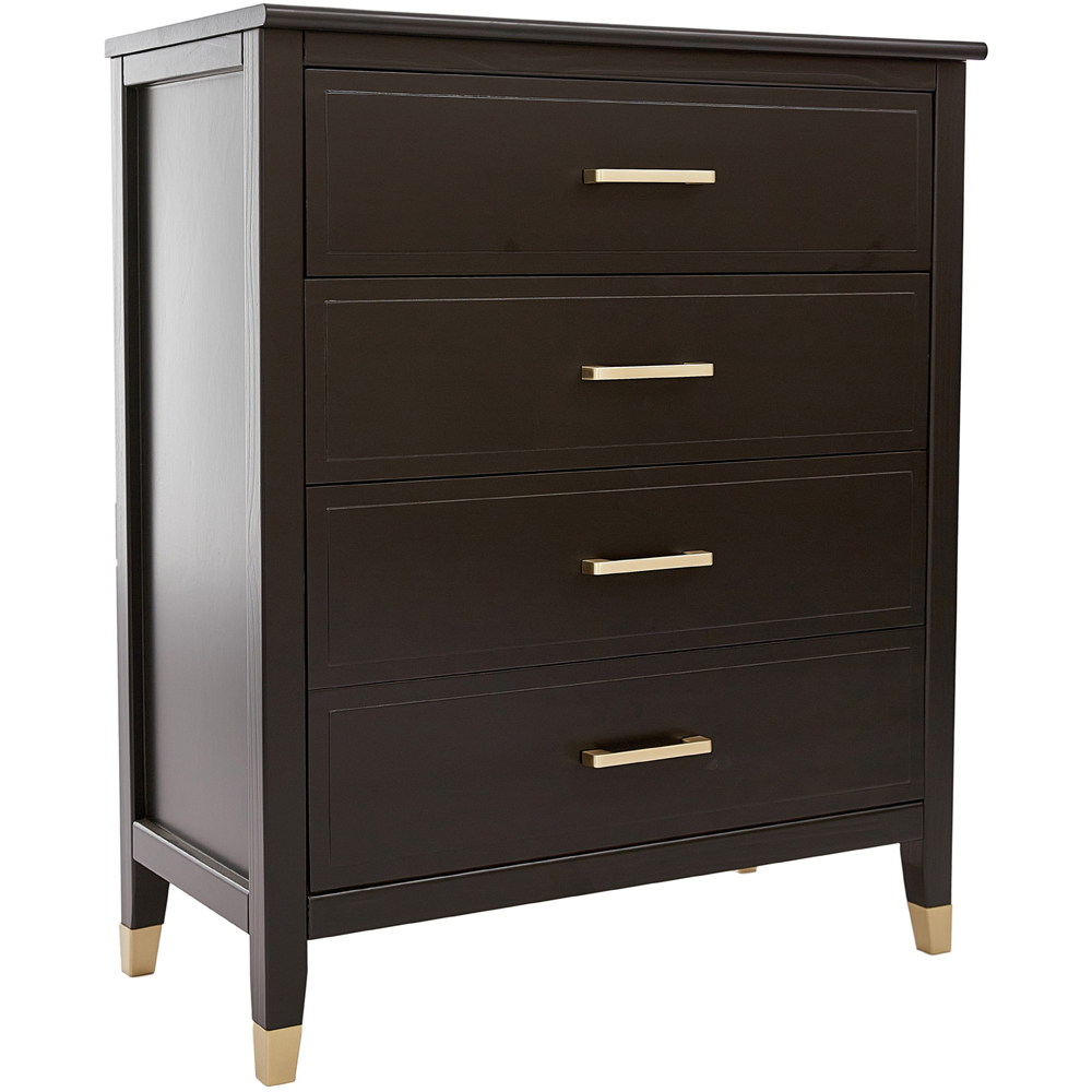 Palazzi 4 Drawer Black Chest of Drawers Image 2