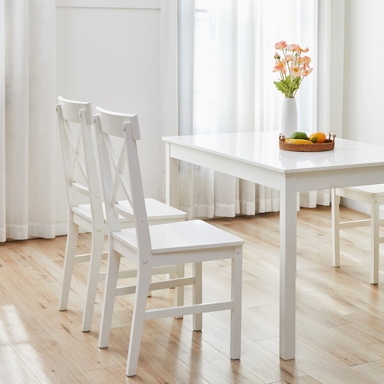 Hamilton Dining Table and Chair Set White Image 4