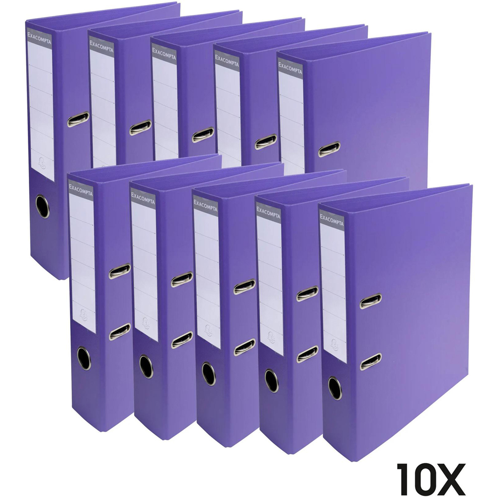 Exacompta PremTouch A4 Pink PVC Lever Arch File 10 Pack Image 7