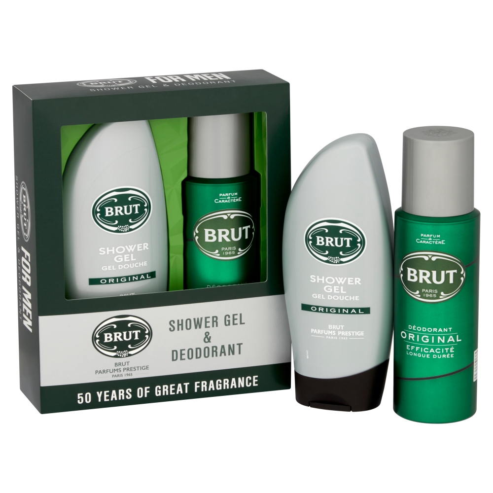 Brut Shower Gel And Deodorant for Men Gift Set Wilko