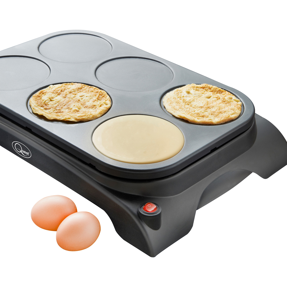 Quest Black 6 Mini Pancake Maker and Grill Image 3