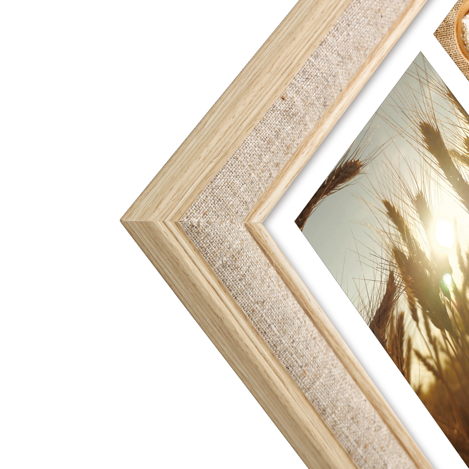 Whitstable Linen Effect Frame - Brown / 6 x 4 inch (5 Aperture) Image 1