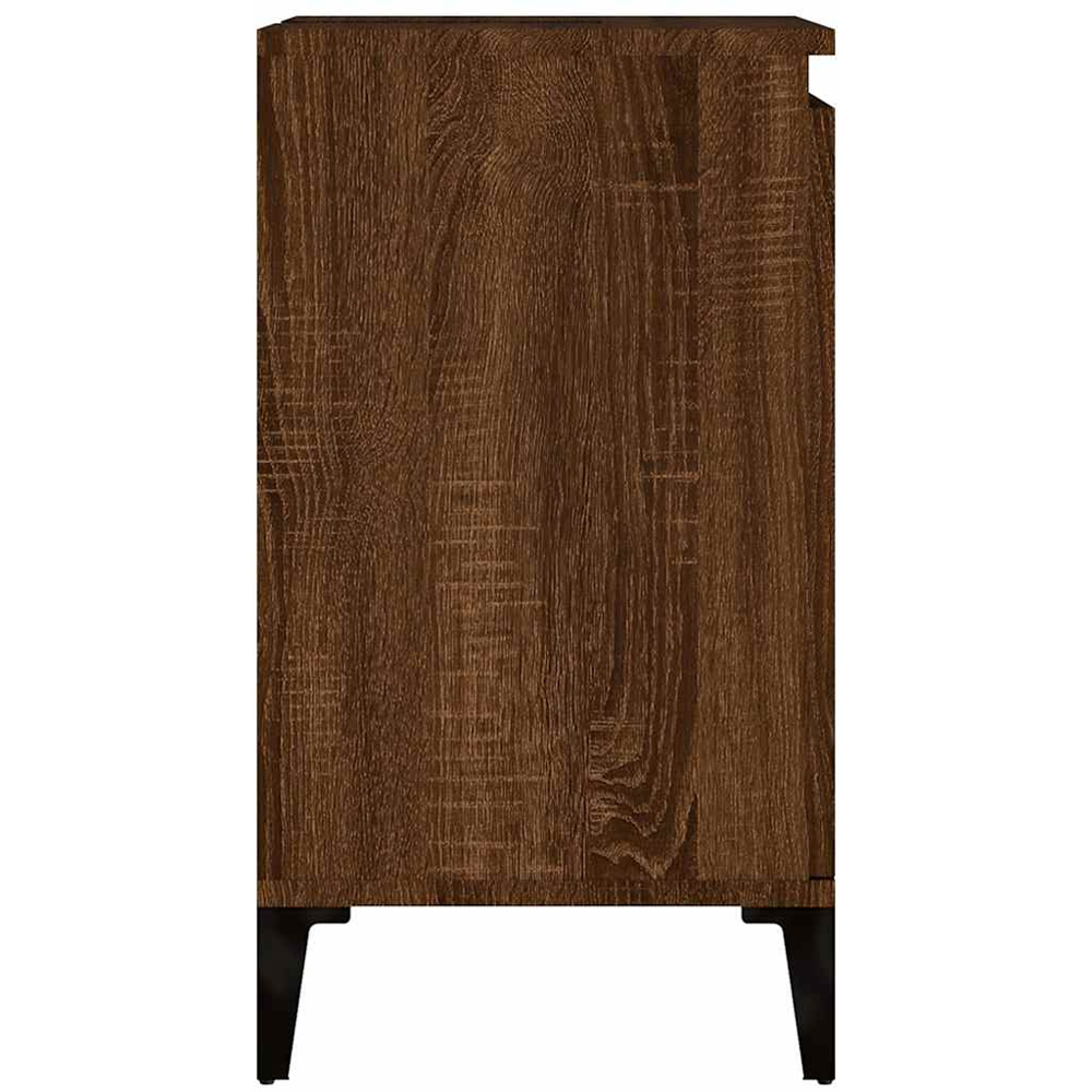 vidaXL 2 Door Wood Brown Oak Washbasin Cabinet Image 2