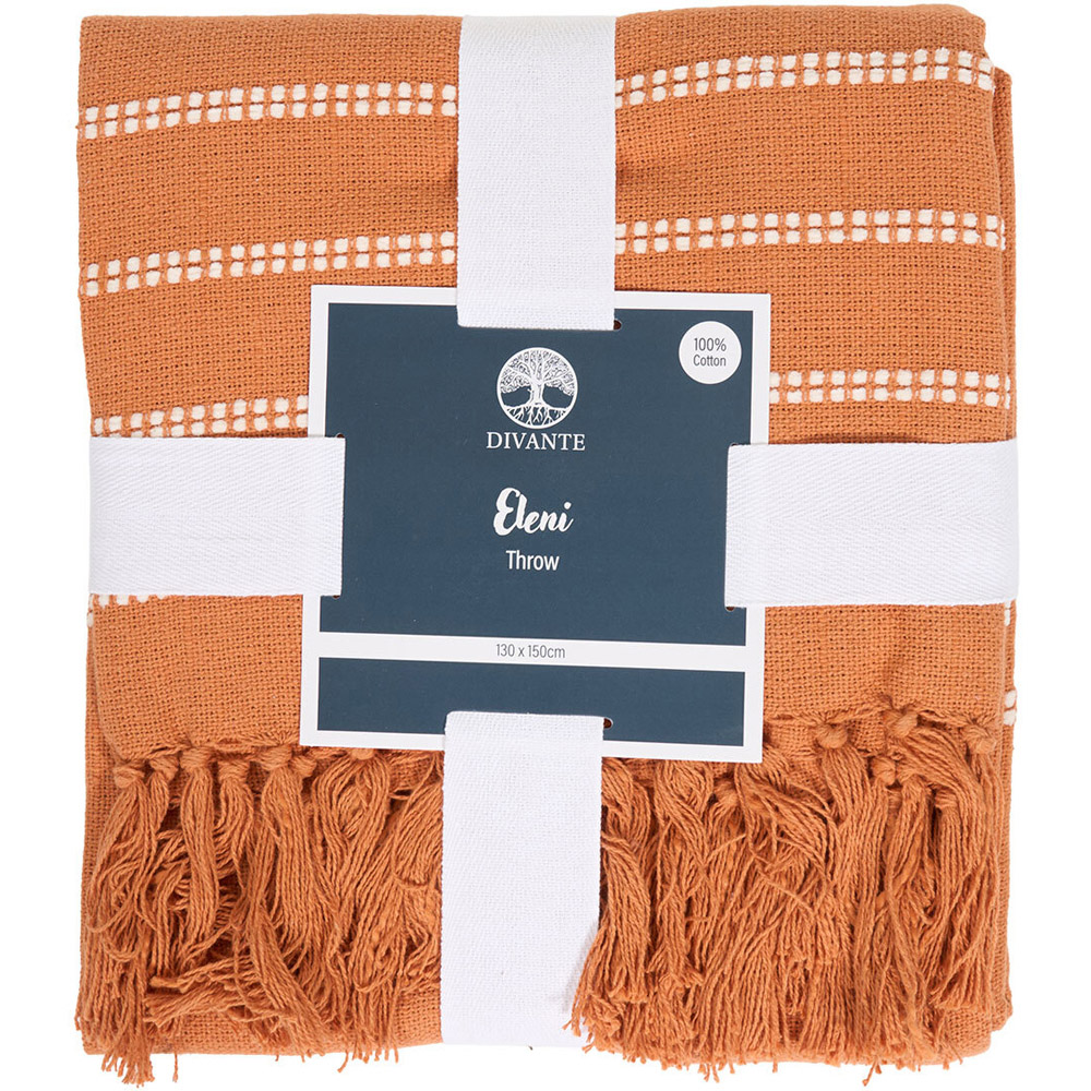 Eleni Tassel Throw Rust Image 1