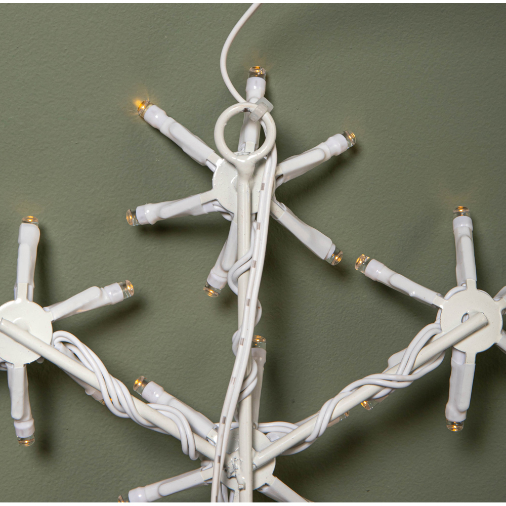 Samuel Alexander Warm White LED Light up Hanging Christmas Snowflake 50cm Image 3