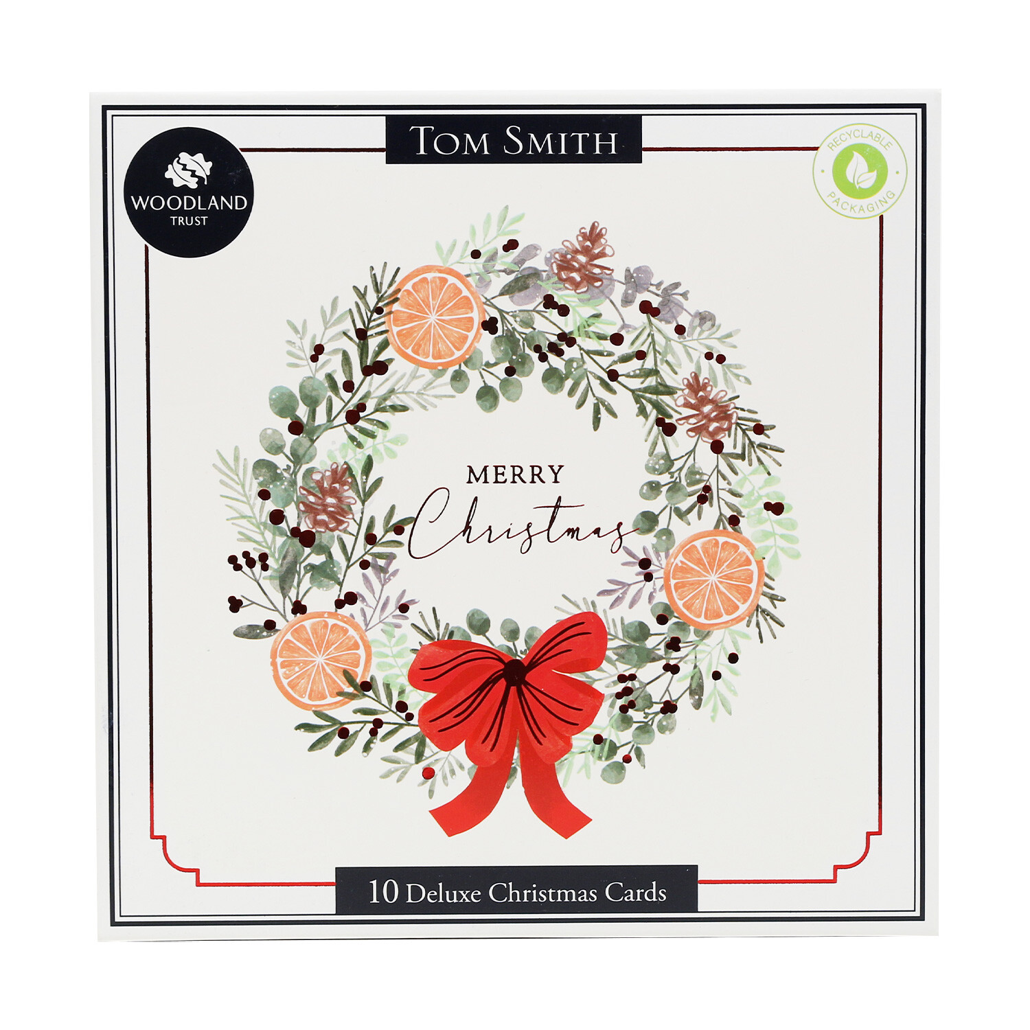 Deluxe Wreath Christmas Cards Image