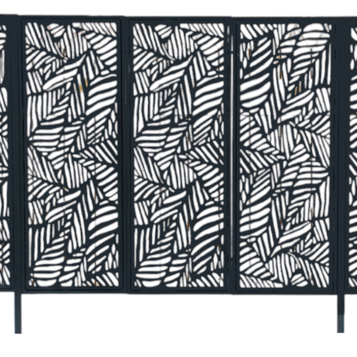 Ornate Bench with Planters and Trellis Black Image 5
