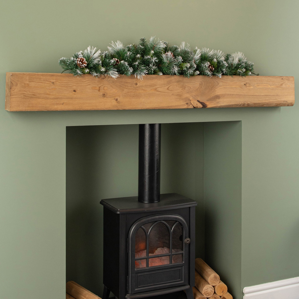 Samuel Alexander Frosted Glacier Christmas Swag with Pinecones 90cm Image 2