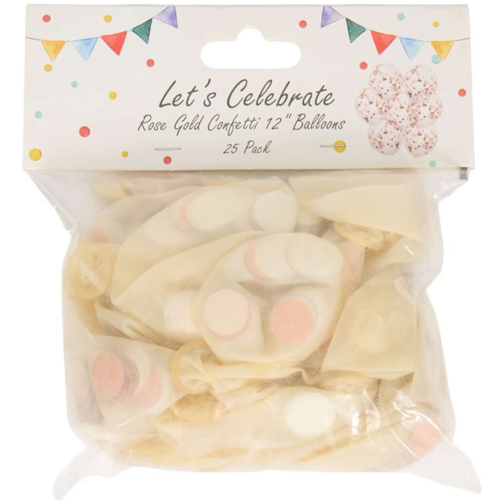 Pack of 25 Metallic Confetti Balloons Image 2