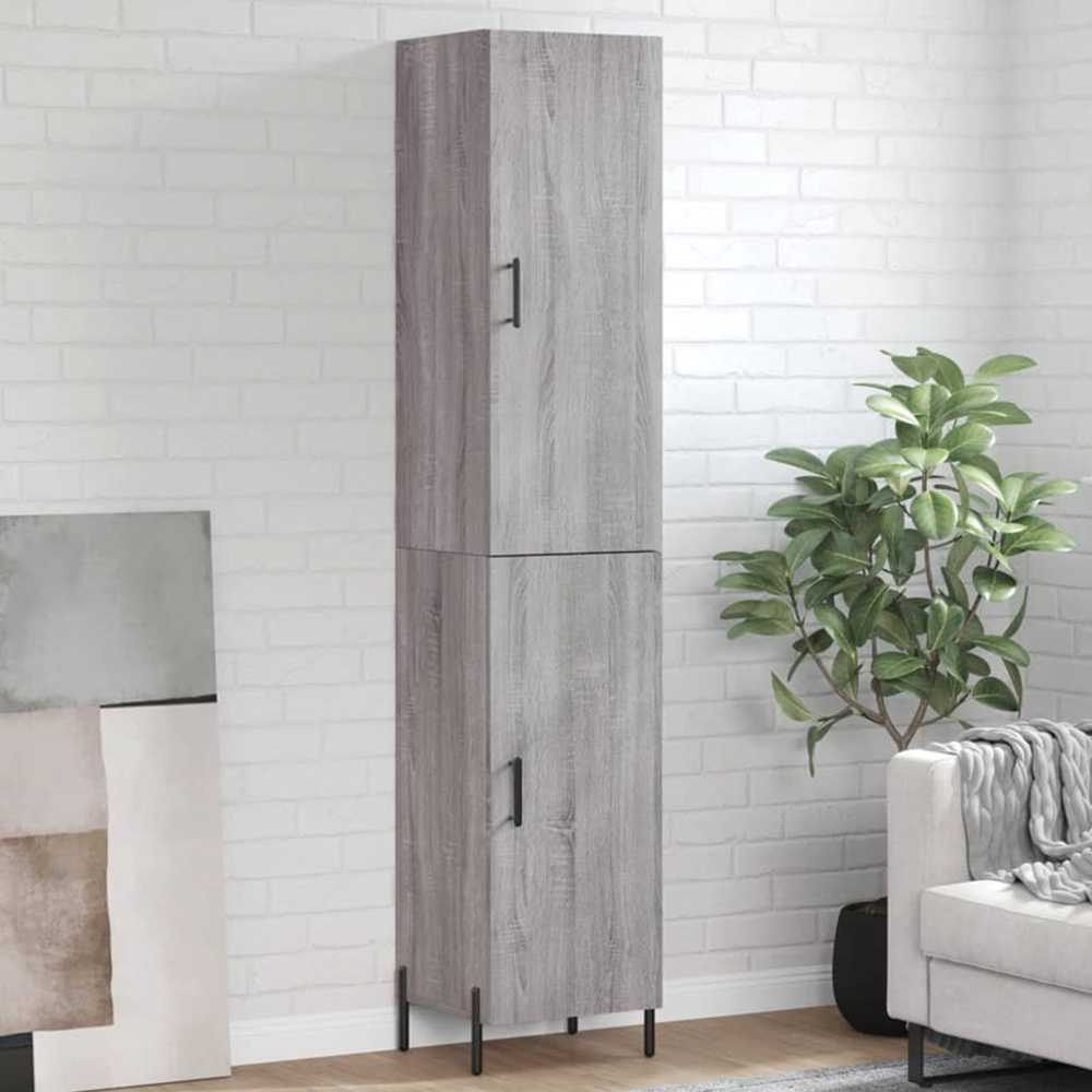 vidaXL 2 Door Grey Sonoma Highboard Image 1