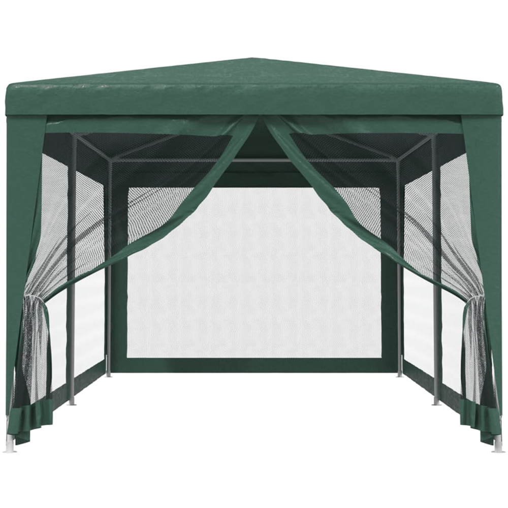 vidaXL 3 x 6m Green Party Tent with 6 Mesh Sidewalls Image 3