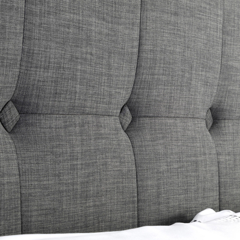Julian Bowen Sorrento King Size Slate Linen Bed Frame with Underbed Storage Image 7