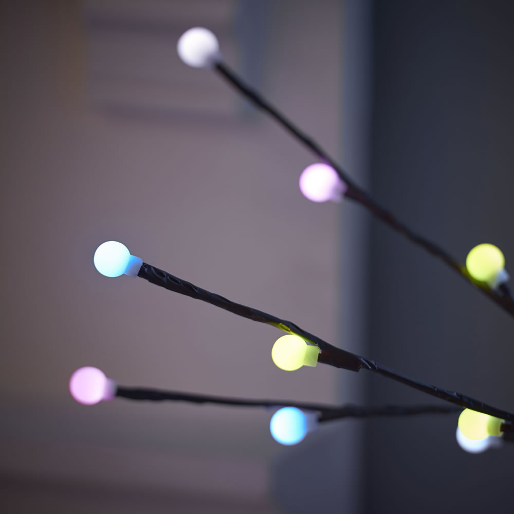 Wilko 6ft Colour Changing Indoor Twig Christmas   Tree Image 2
