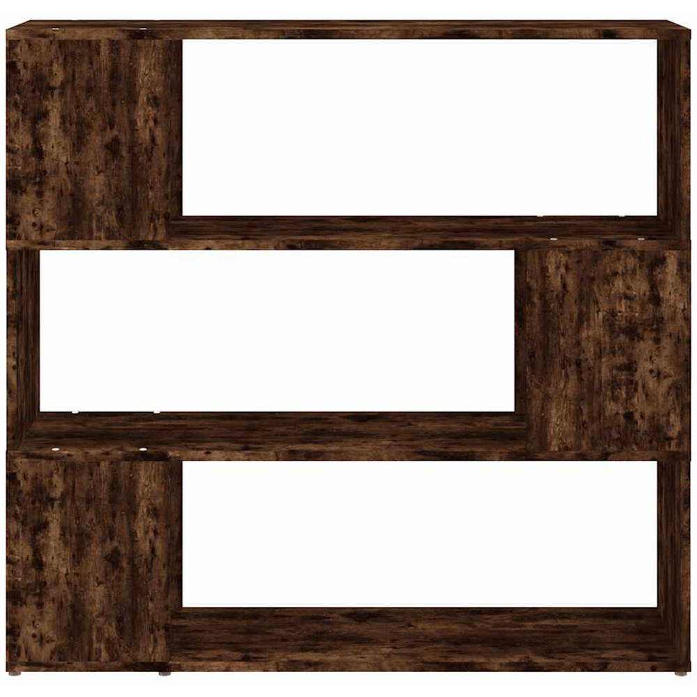 vidaXL 3 Shelf Smoked Oak Bookcase Image 3