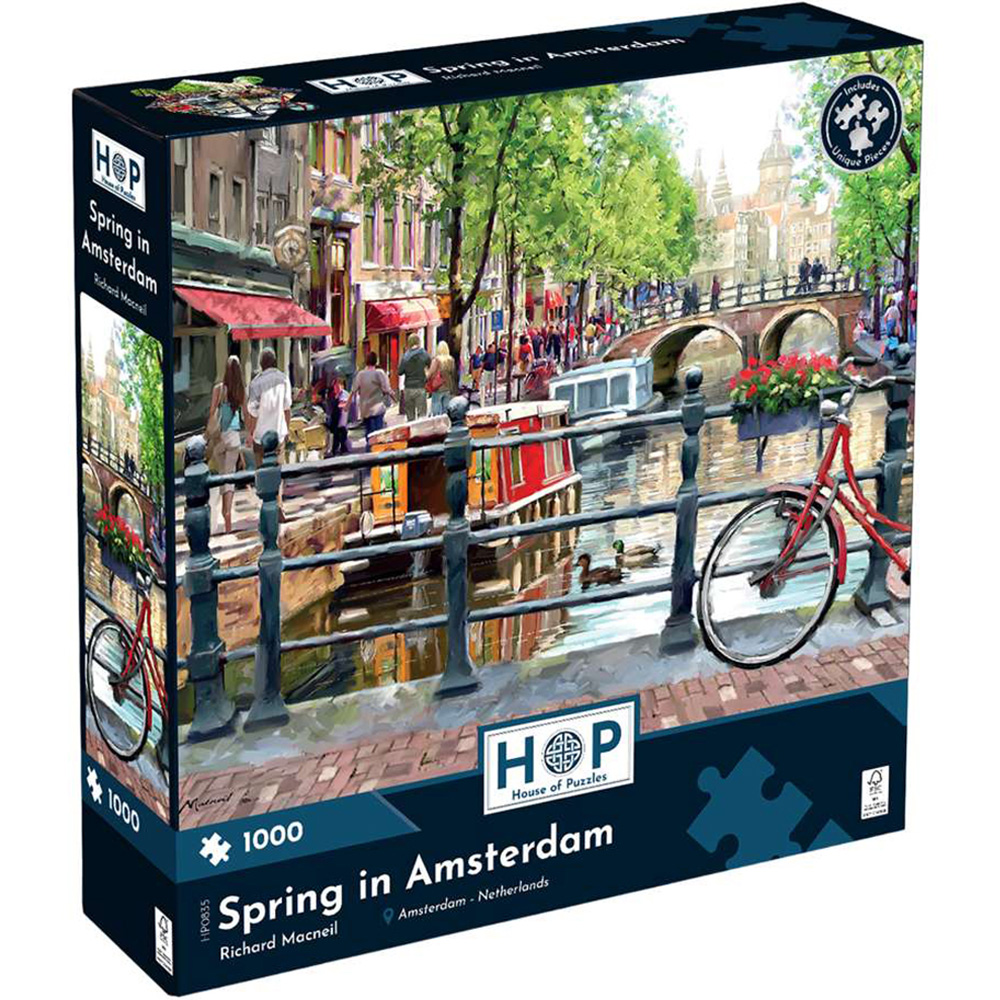 The House of Puzzles Spring in Amsterdam 1000 Piece Jigsaw Puzzle Image 2