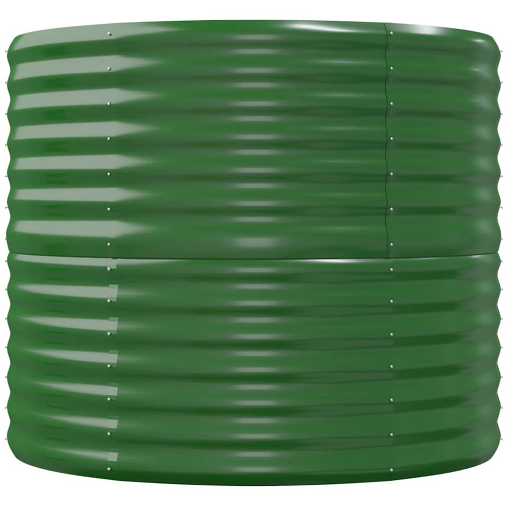 vidaXL Green Galvanised Steel Oval Raised Garden Bed 152 x 80 x 68cm Image 3