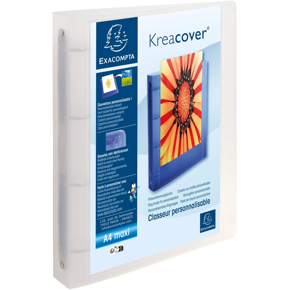 Exacompta Kreacover A4 Multicolour 4R Chromaline Ring Binder 15 Pack Image 4