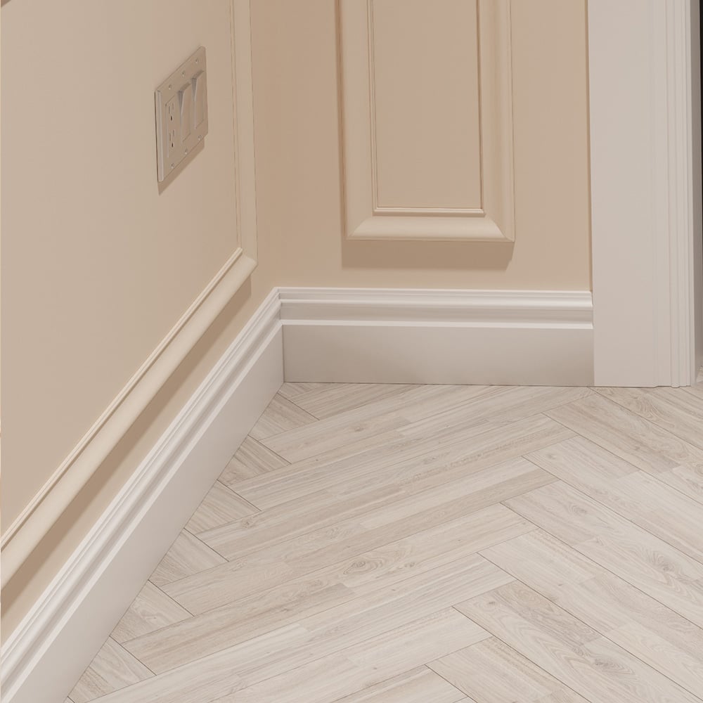 National Skirting White Reed I Primed Skirting Board 18mm 140 x 4200mm Image 2