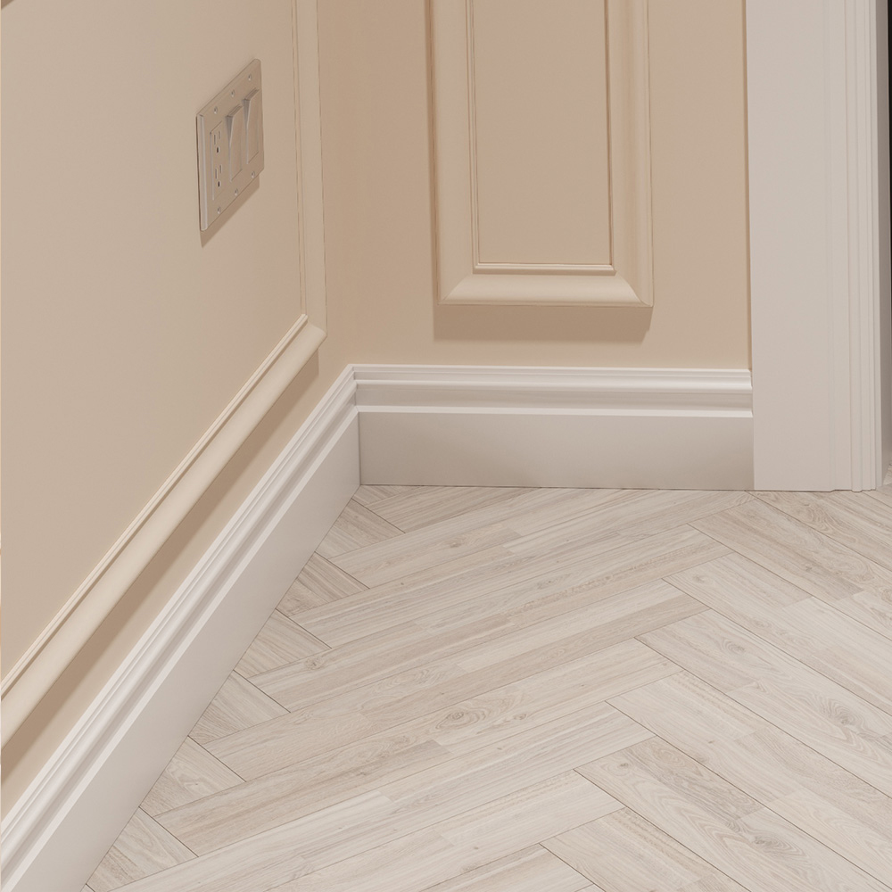 National Skirting White Reed I Primed Skirting Board 18mm 120 x 3040mm Image 2