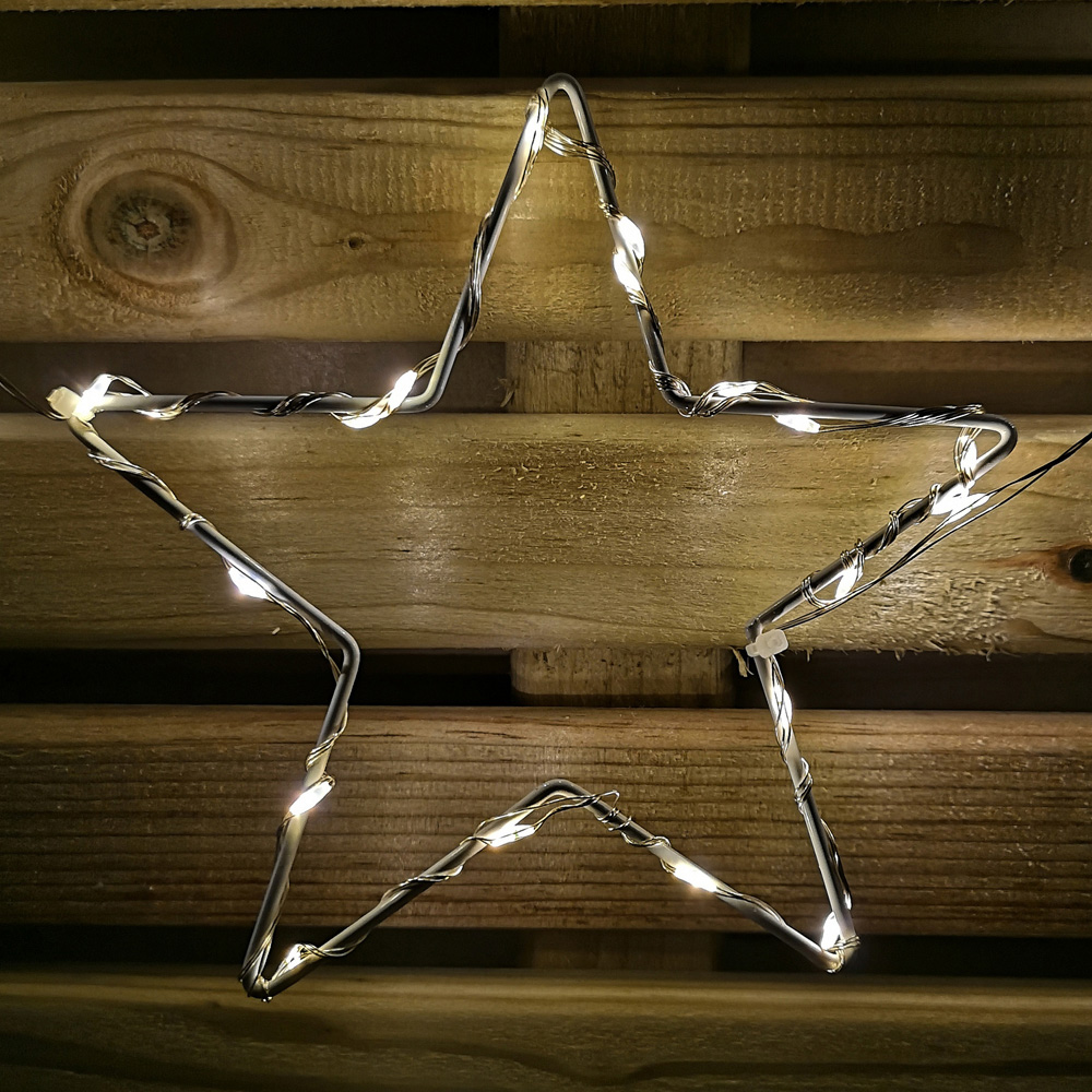 Samuel Alexander 227 Warm White LED Star Curtain Lights Set of 10 Image 6