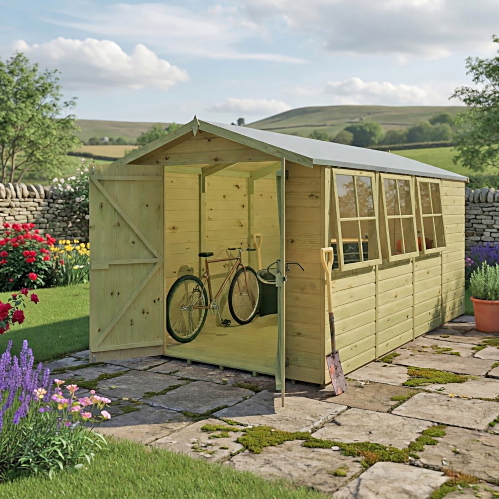 Shire Jersey 7 x 13ft Apex Garden Shed Image 3