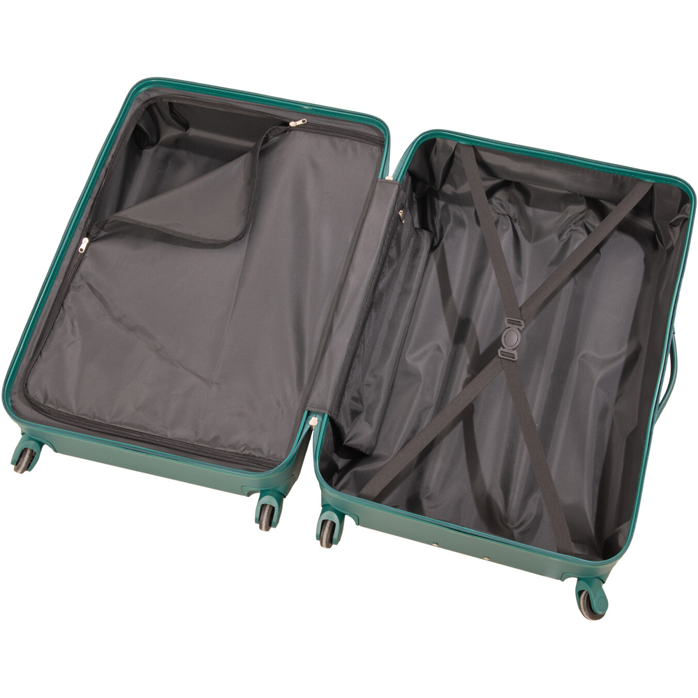3 Piece Travel Gear Ribbed Hard Shell Luggage Set Forest Green Image 7