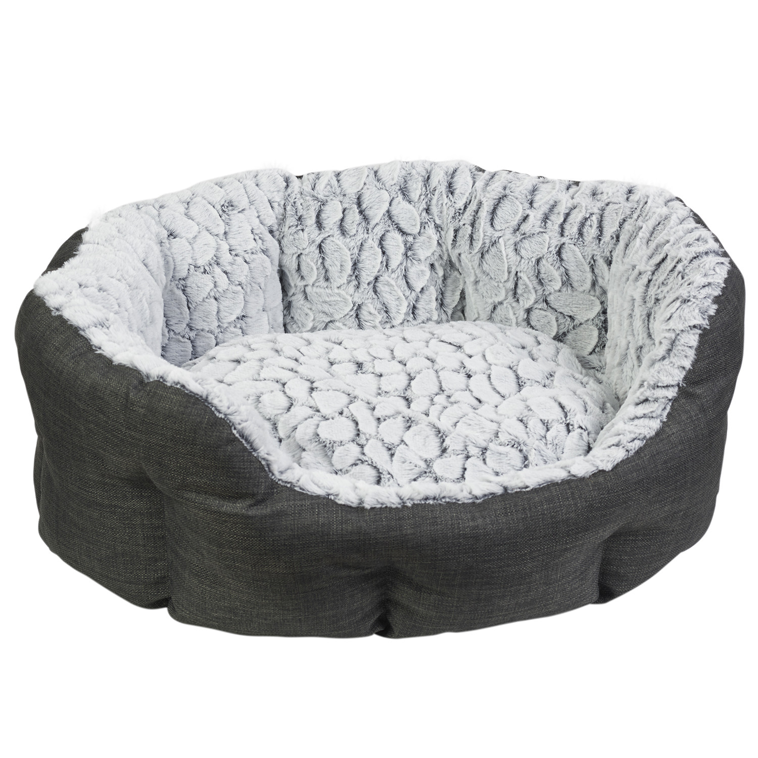 Clever Paws Grey Luxury Medium Pet Bed Image
