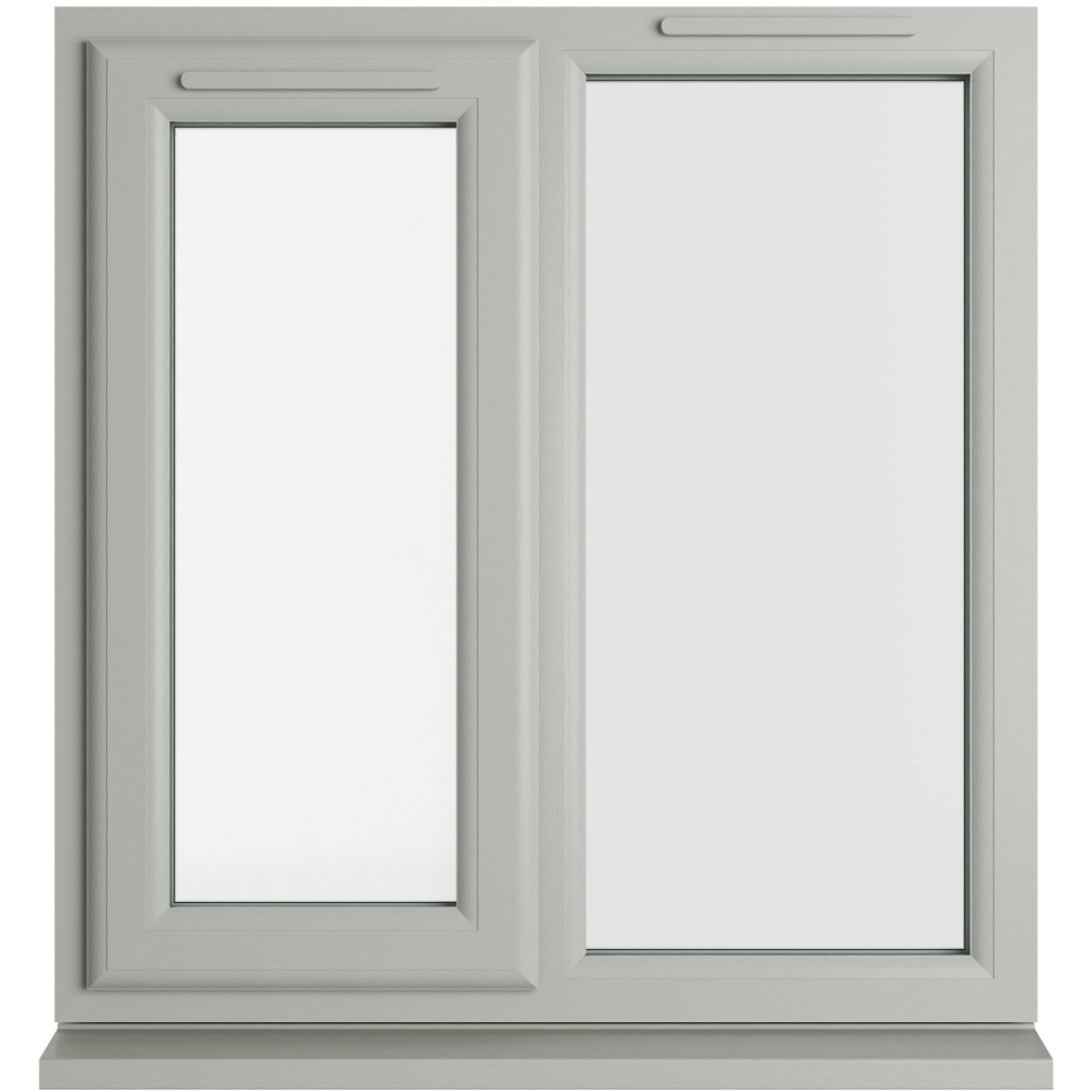 Crystal Agate and White LH Side Hung Next to a Fixed Clear Triple Glazed Window 905 x 965mm Image 1