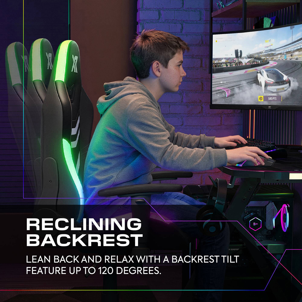 X Rocker Agility Black Compact RGB Office Gaming Chair Image 4