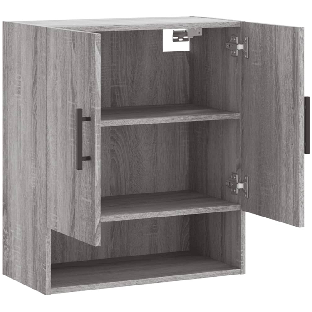 vidaXL 2 Door Single Shelf Grey Sonoma Oak Wall Cabinet Image 6