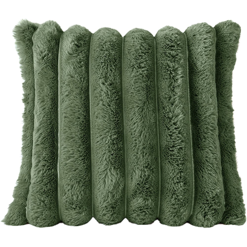 Velosso Olive Chunky Cord Cushion Cover 43 x 43cm Image 1