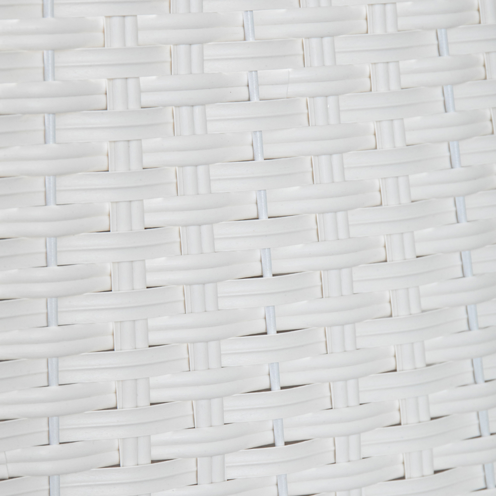 Samuel Alexander White Foldable Faux Rattan Christmas Tree Skirt 47cm Image 8