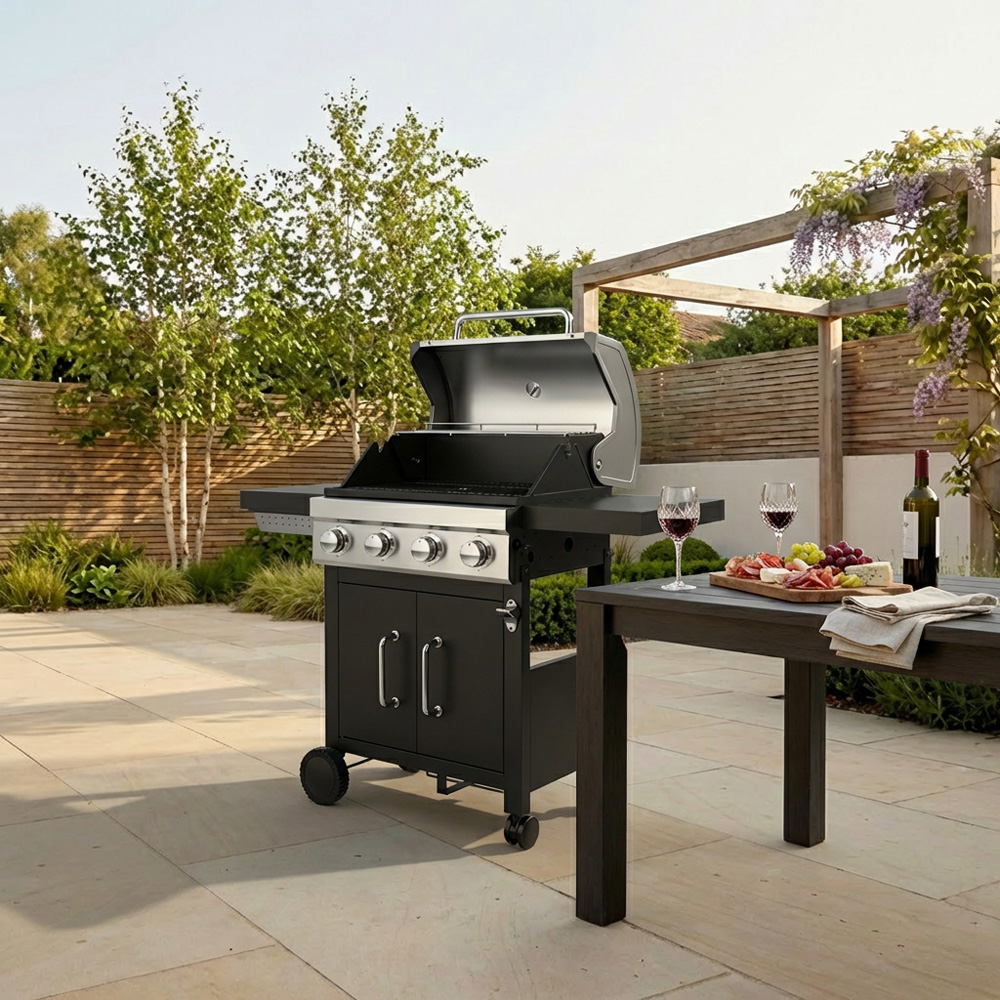Black Darwin Duo Gas and Charcoal BBQ Image 2