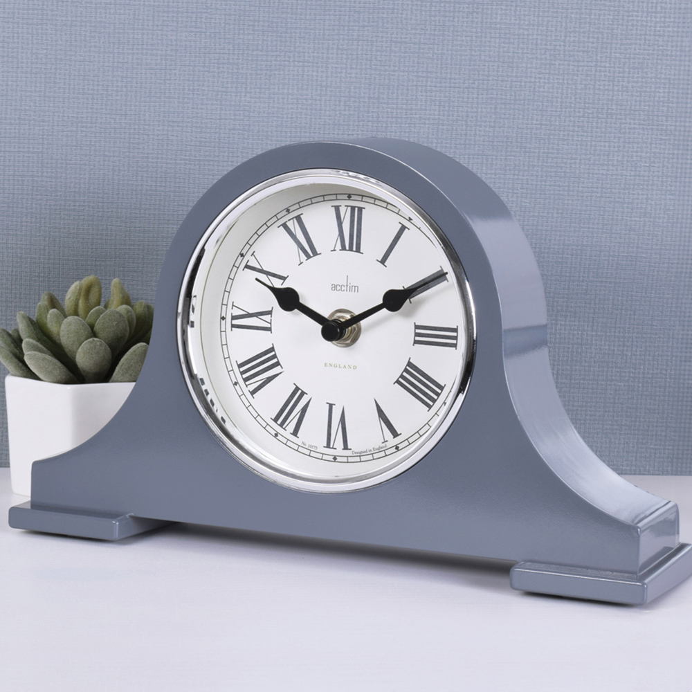 Acctim Harston Napoleon Aston Grey Mantel Clock Image 2