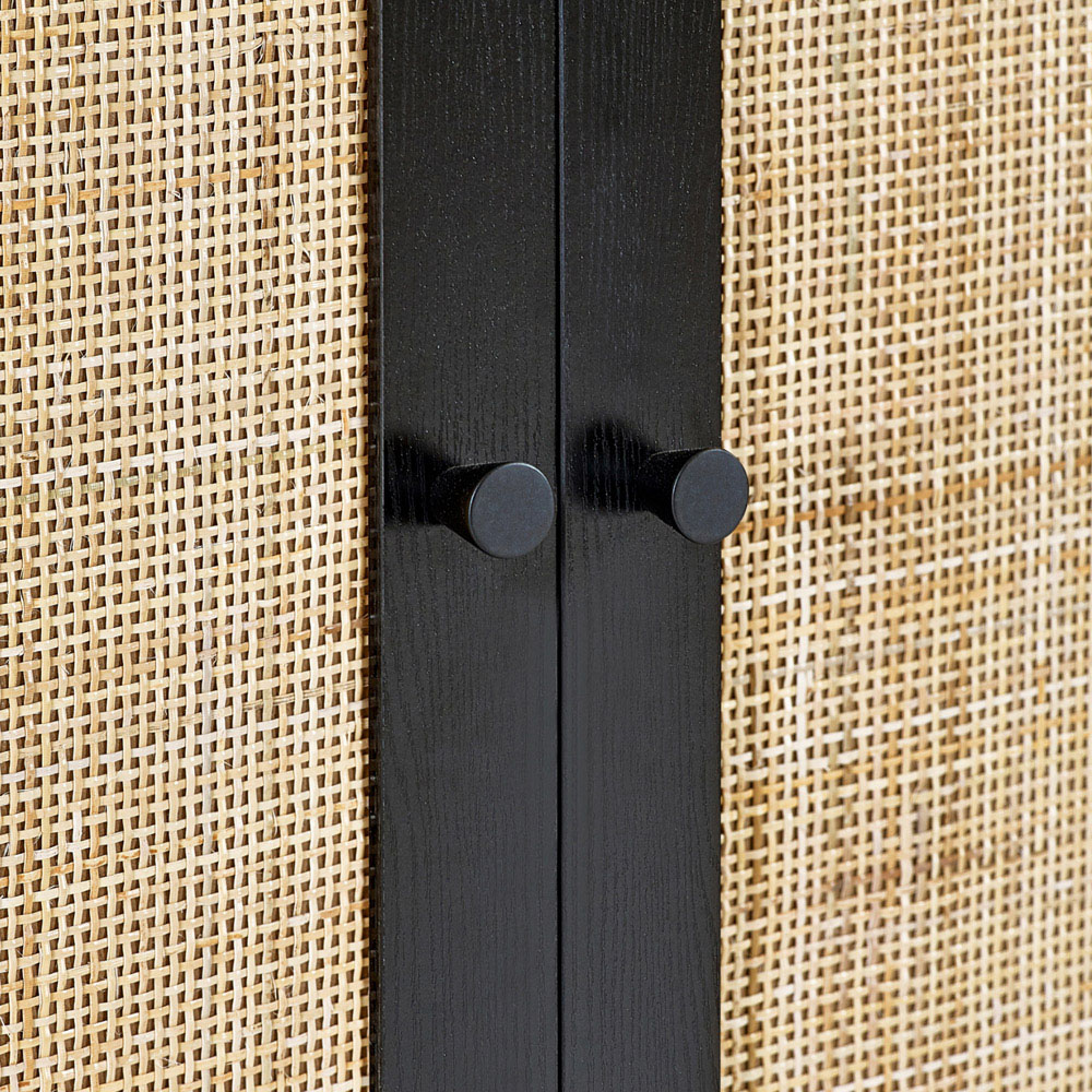 Julian Bowen Padstow 2 Door Single Drawer Black Wardrobe Image 6