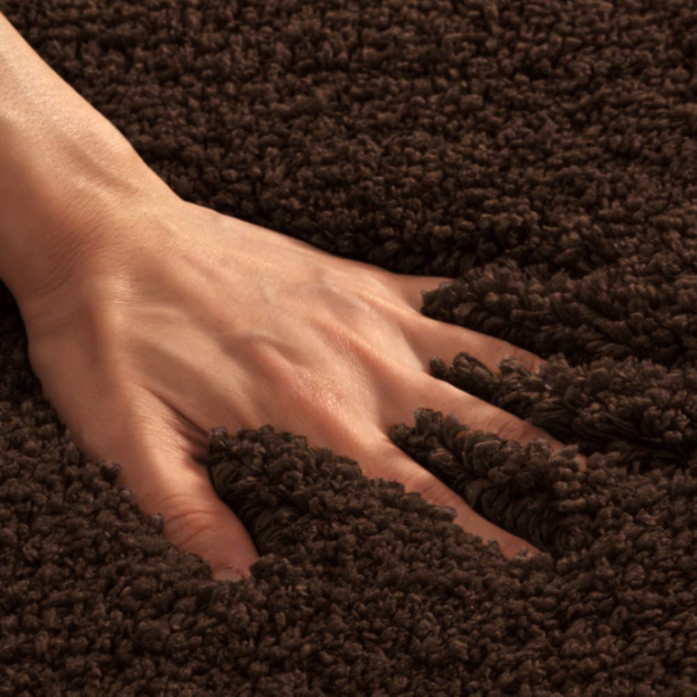 Allure Bath Fashions Coffee Microfibre Shaggy Bath Mat 40 x 60cm Image 4