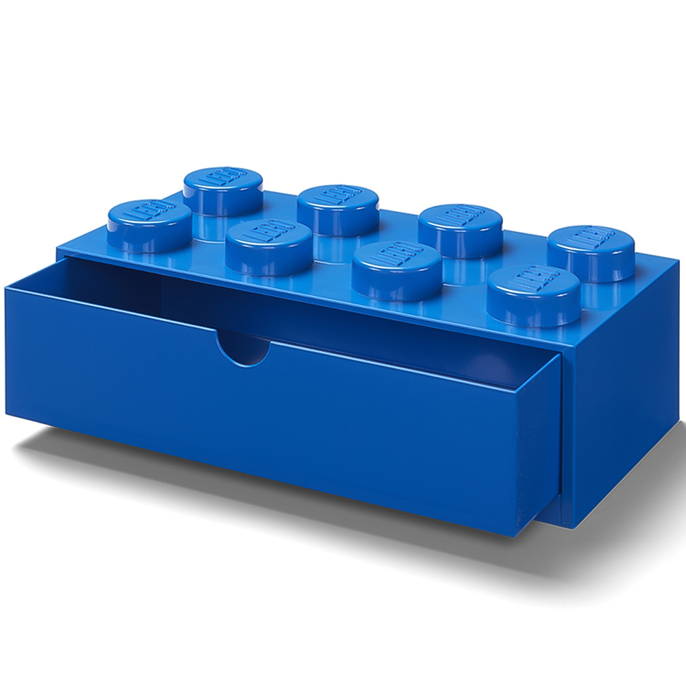 LEGO 8 Knobs Blue Desk Drawer Image 2