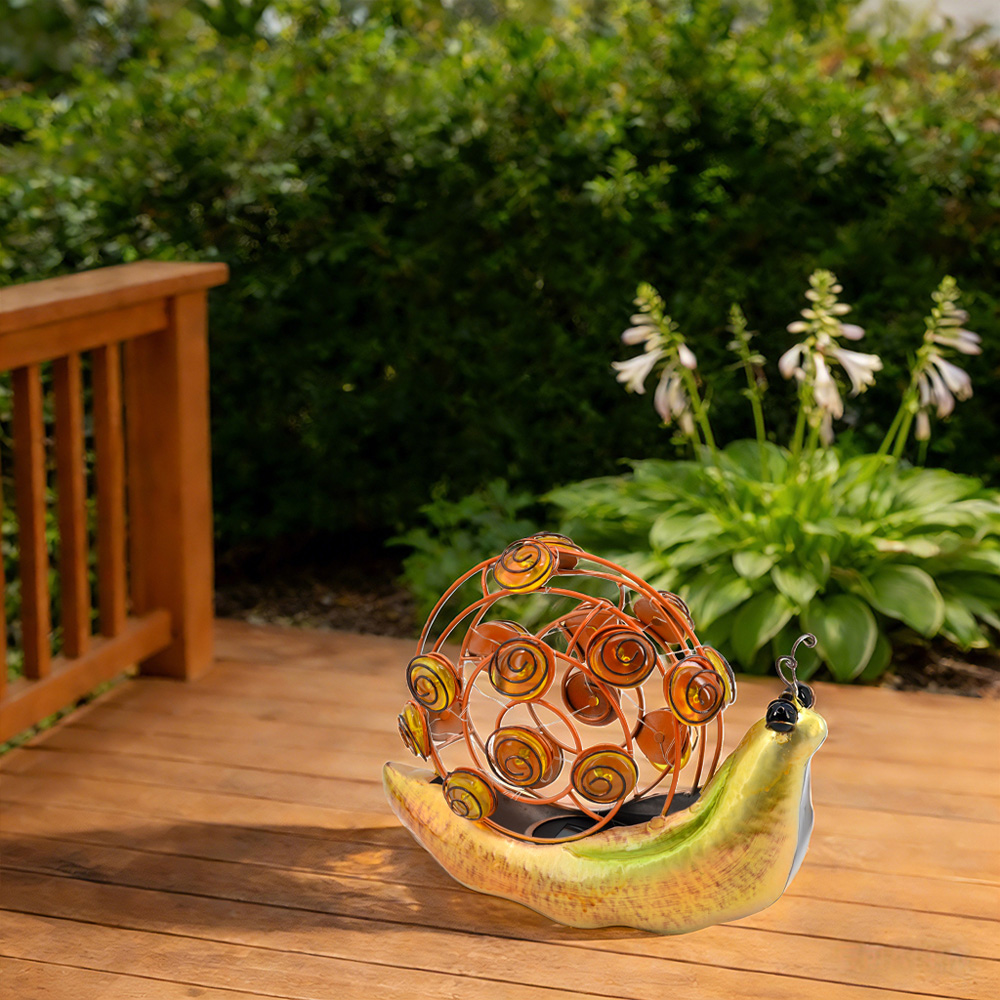 Avilo Snail LED Solar Garden Ornament Image 8