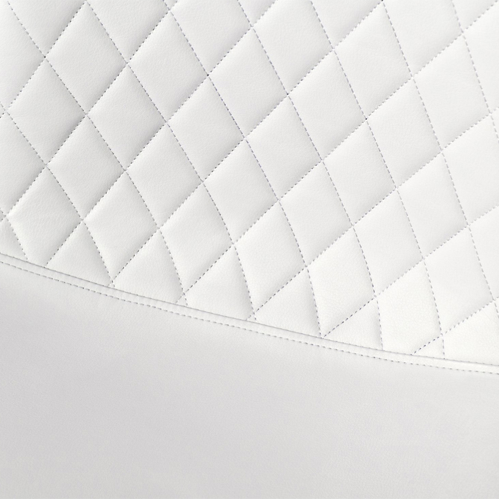 Furniturebox Arona Solara 6 Seater Round Dining Set White Gloss and Black Image 8