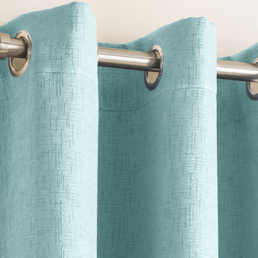 Enhanced Living Vogue Sky Blue Thermal Darkening Eyelet Curtains 229 x 183cm Image 2