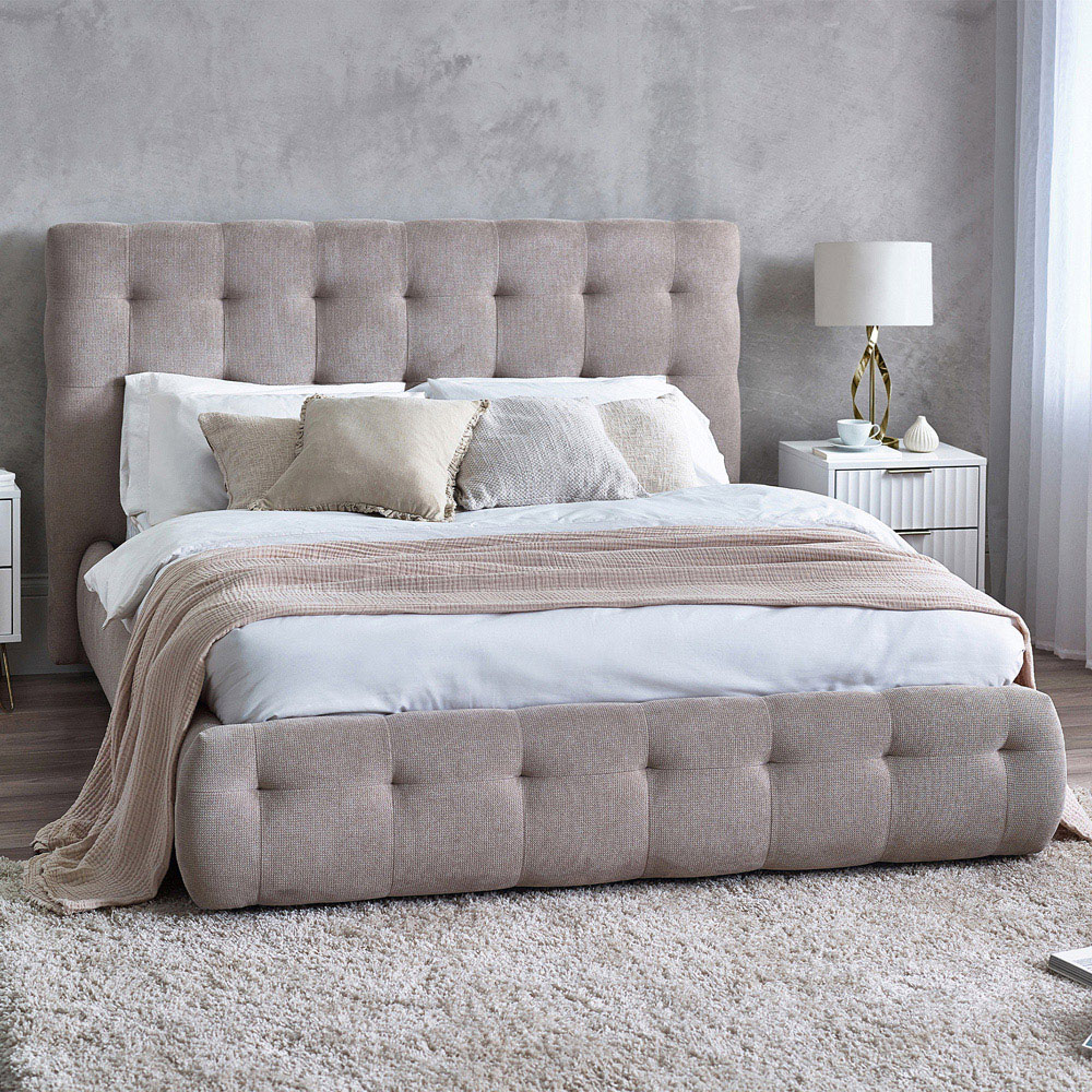 Julian Bowen Odette Double Light Taupe Bed Frame Image 1
