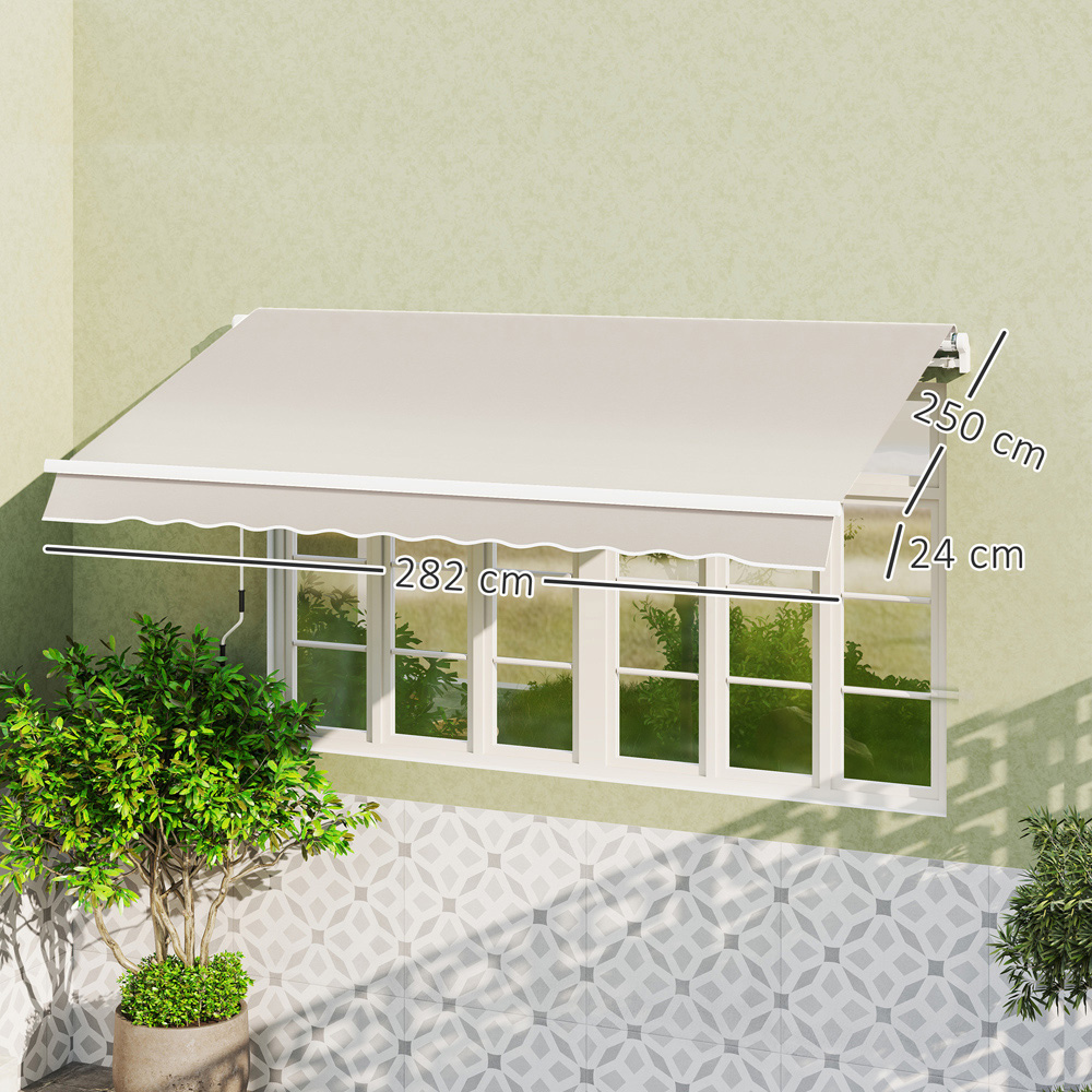 Outsunny Cream White Awning Replacement Canopy 3 x 2.5 m Image 9