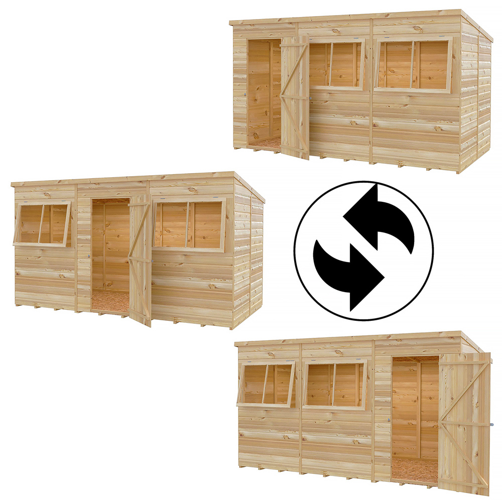 Shire GB 12 x 6ft Shiplap Pent Garden Shed Image 5