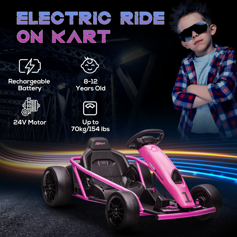 Tommy Toys Kids Electric Go Kart Pink Image 4