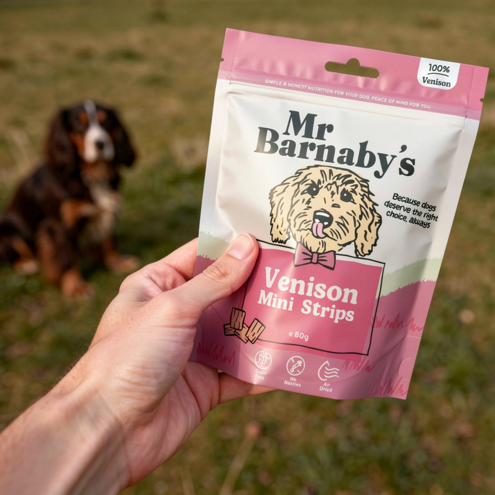 Mr Barnaby's Mini Strips Dog Treat Bundle 80g 8 Pack Image 4
