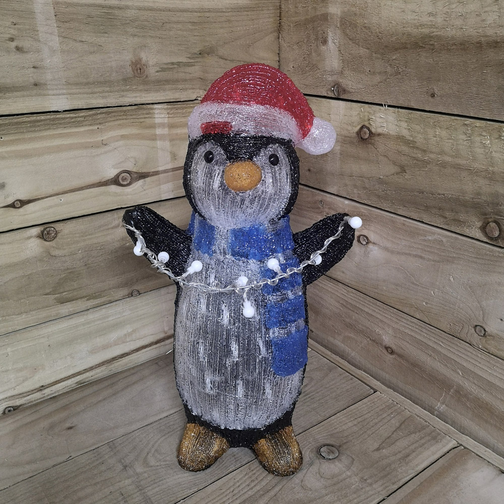 Samuel Alexander Acrylic Penguin LED Outdoor Christmas Decoration Image 3