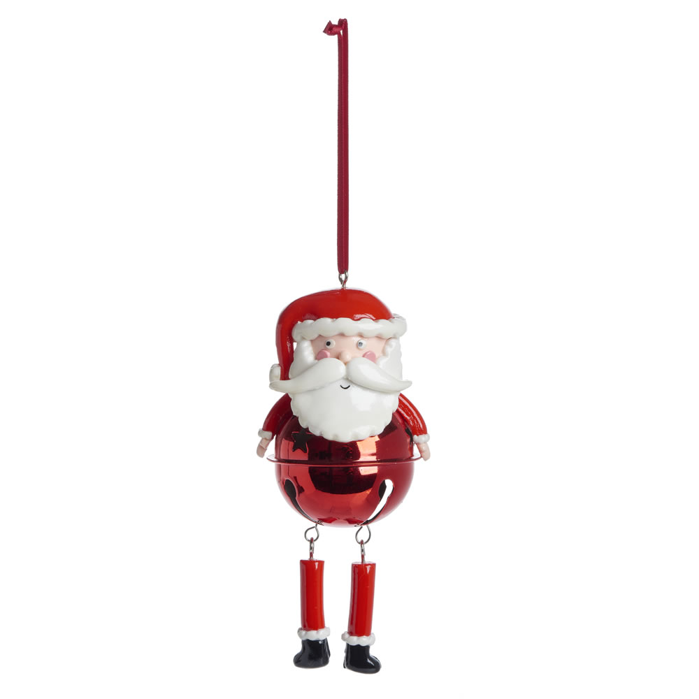 Wilko Kids Santa/Elf Assorted Character Bell Bauble Image 2