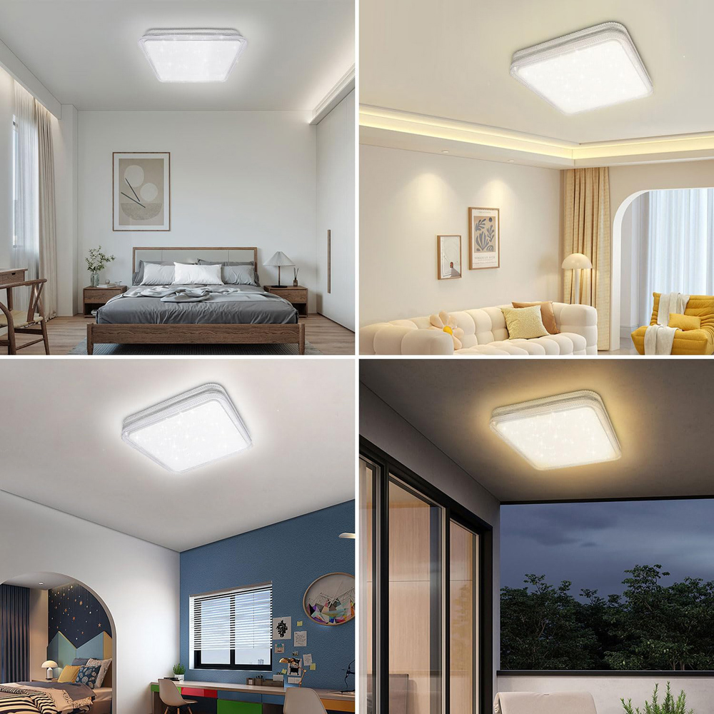 ExtraStar Crystal Effect Border Tri Tone Ceiling Downlight Image 3