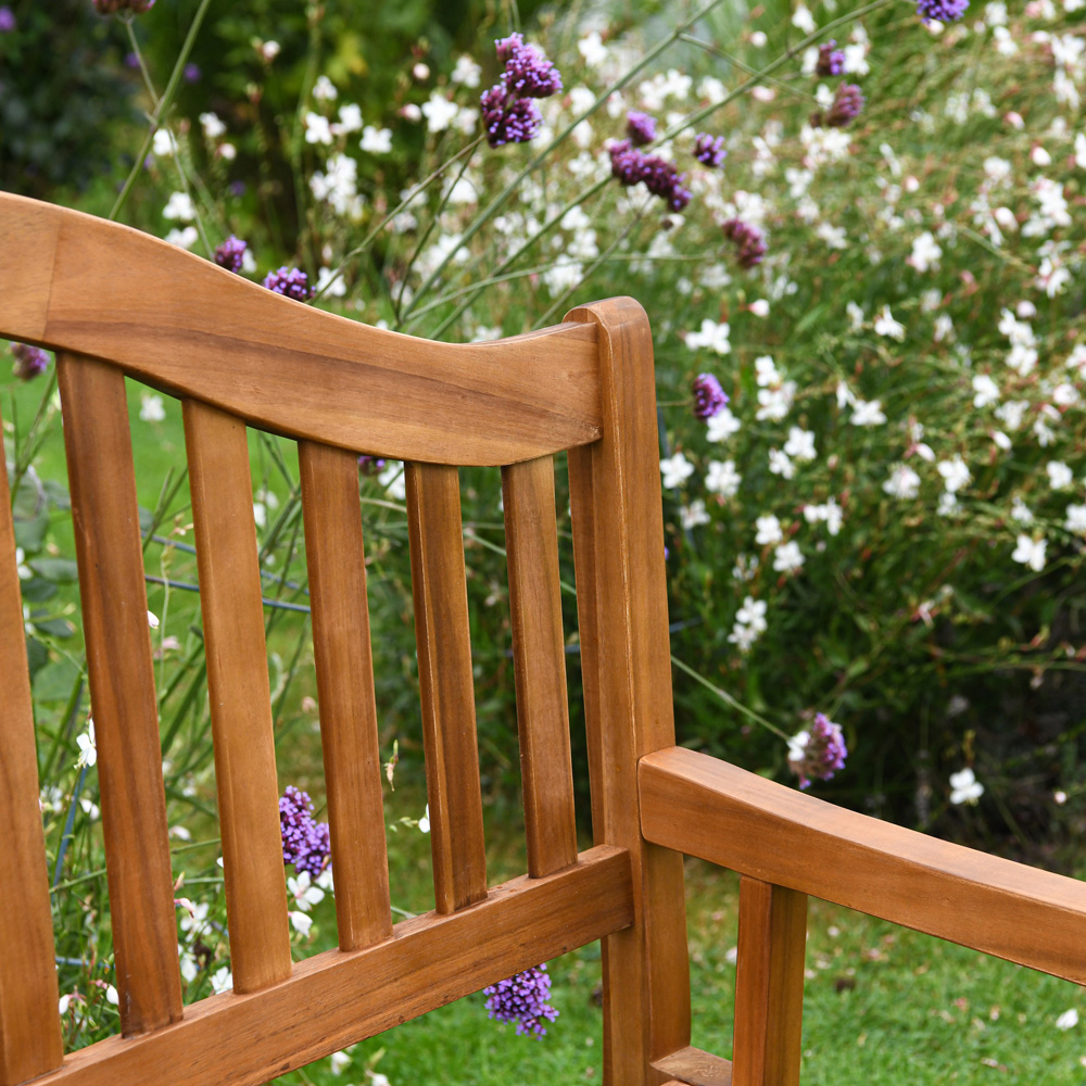 Garden Gear 2 Seater Acacia Folding Bench Image 5